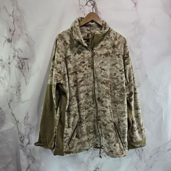 Desert Camo Jacket Mens Medium L Fleece Digital Marines Peckham Military Marpat - Picture 1 of 12